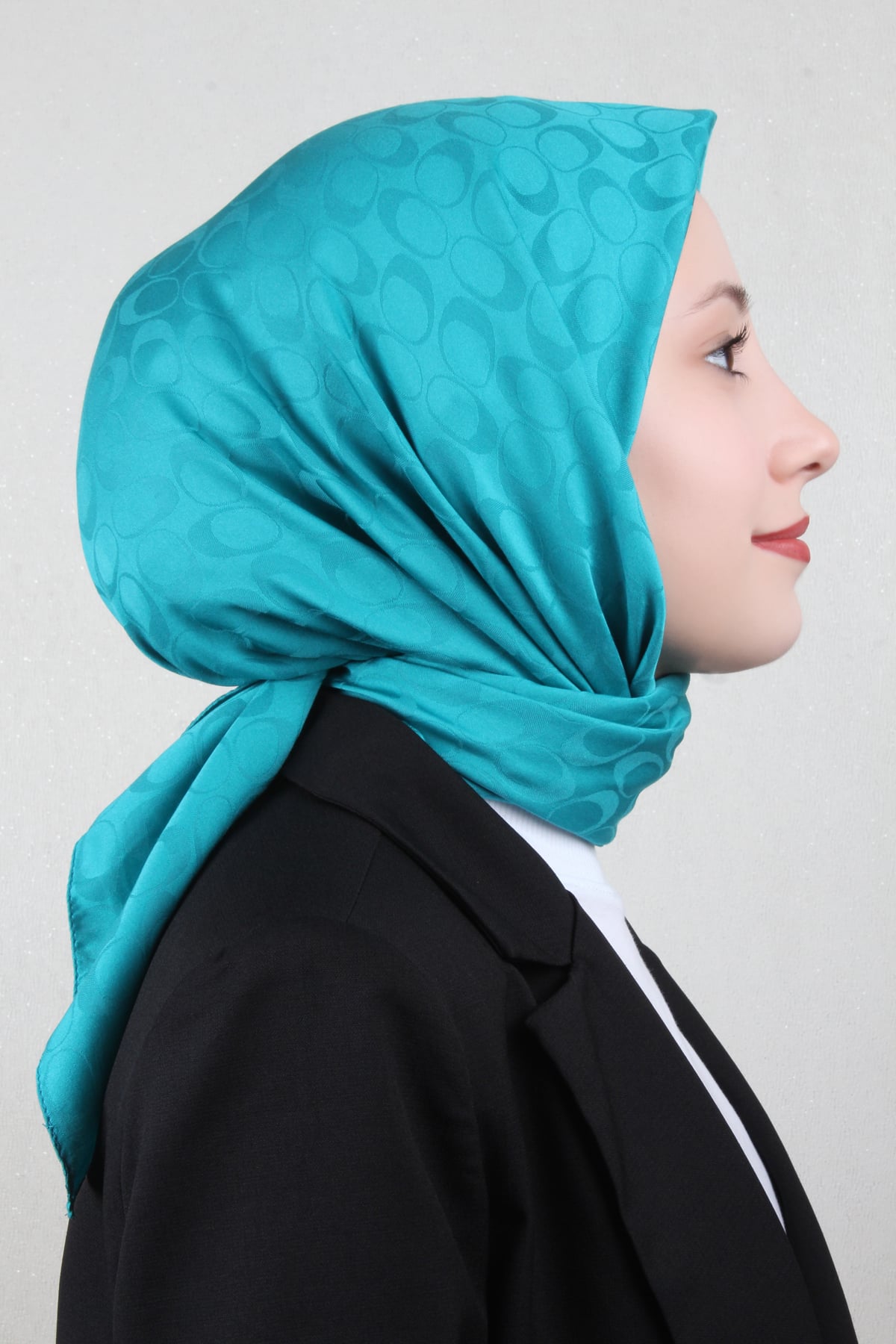 Pamuklu Jakar Eşarp 4114-11 Turkuaz