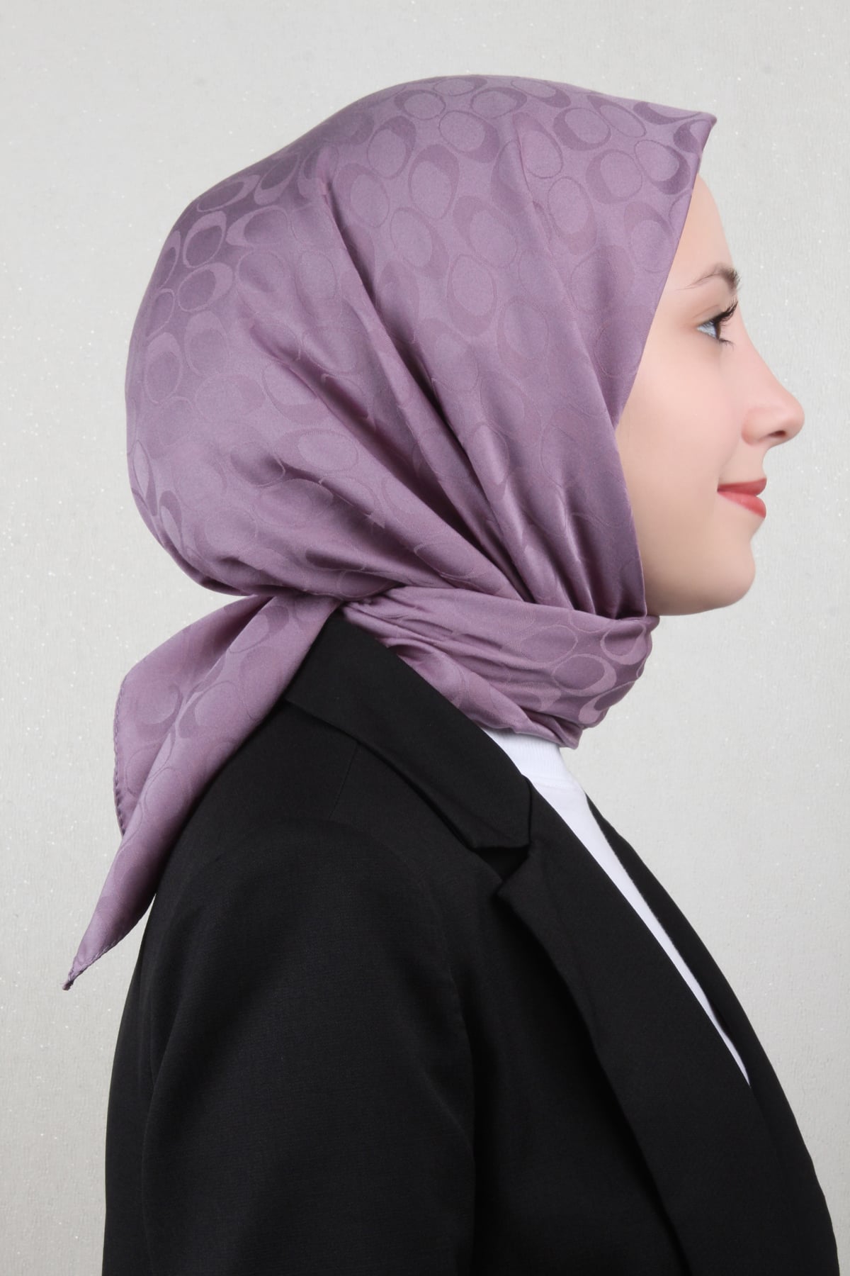Pamuklu Jakar Eşarp 4114-27 İncir Moru