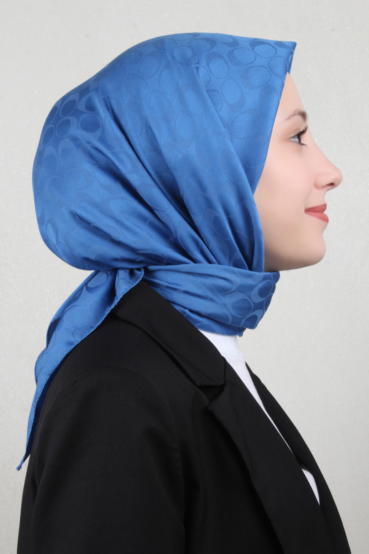 Pamuklu Jakar Eşarp 4114-28 Mavi