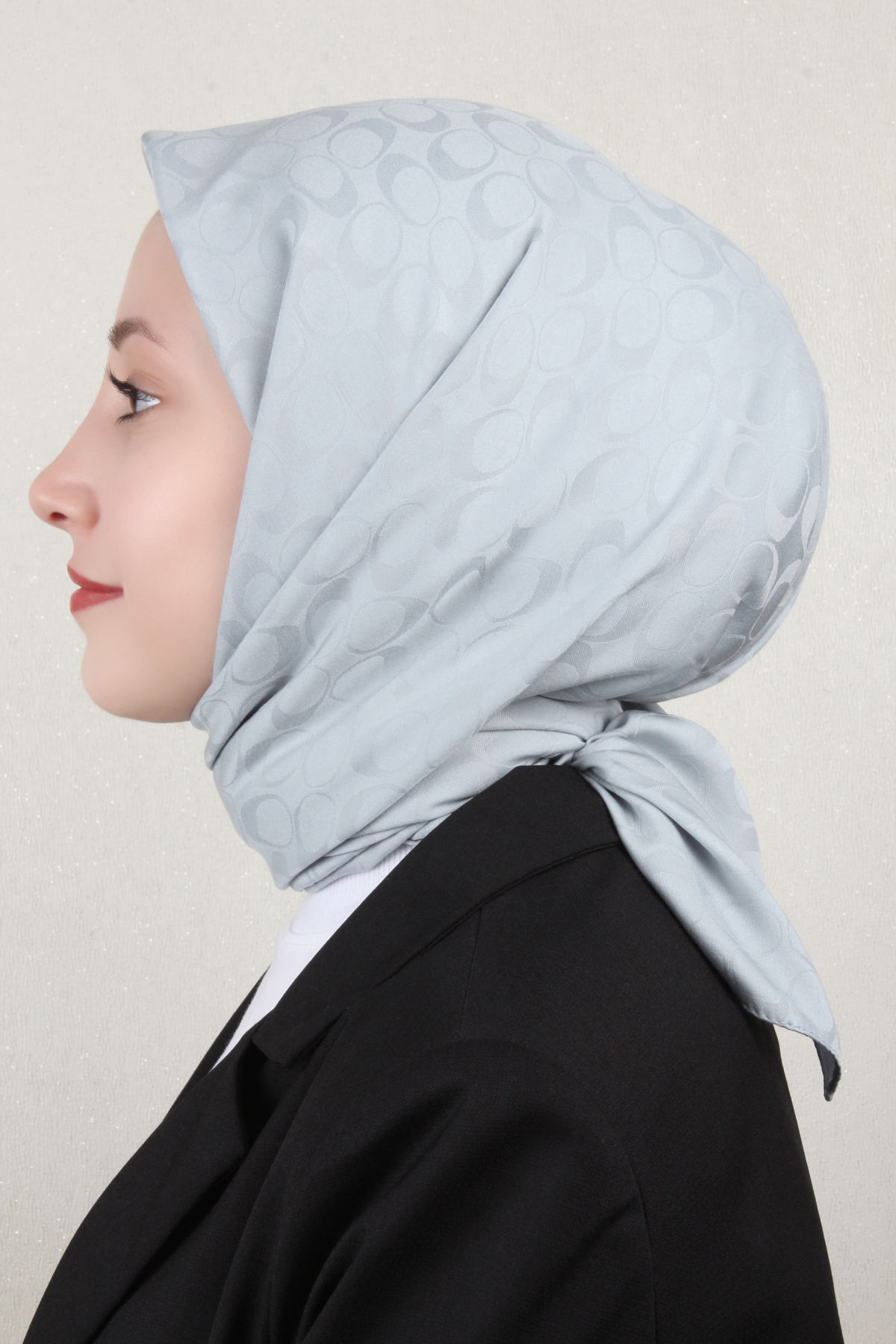 Pamuklu Jakar Eşarp 4114-6 Gri