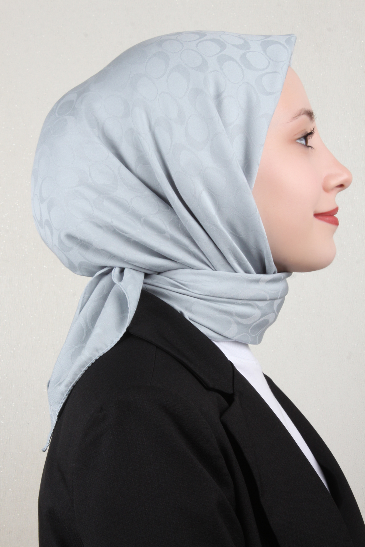 Pamuklu Jakar Eşarp 4114-6 Gri