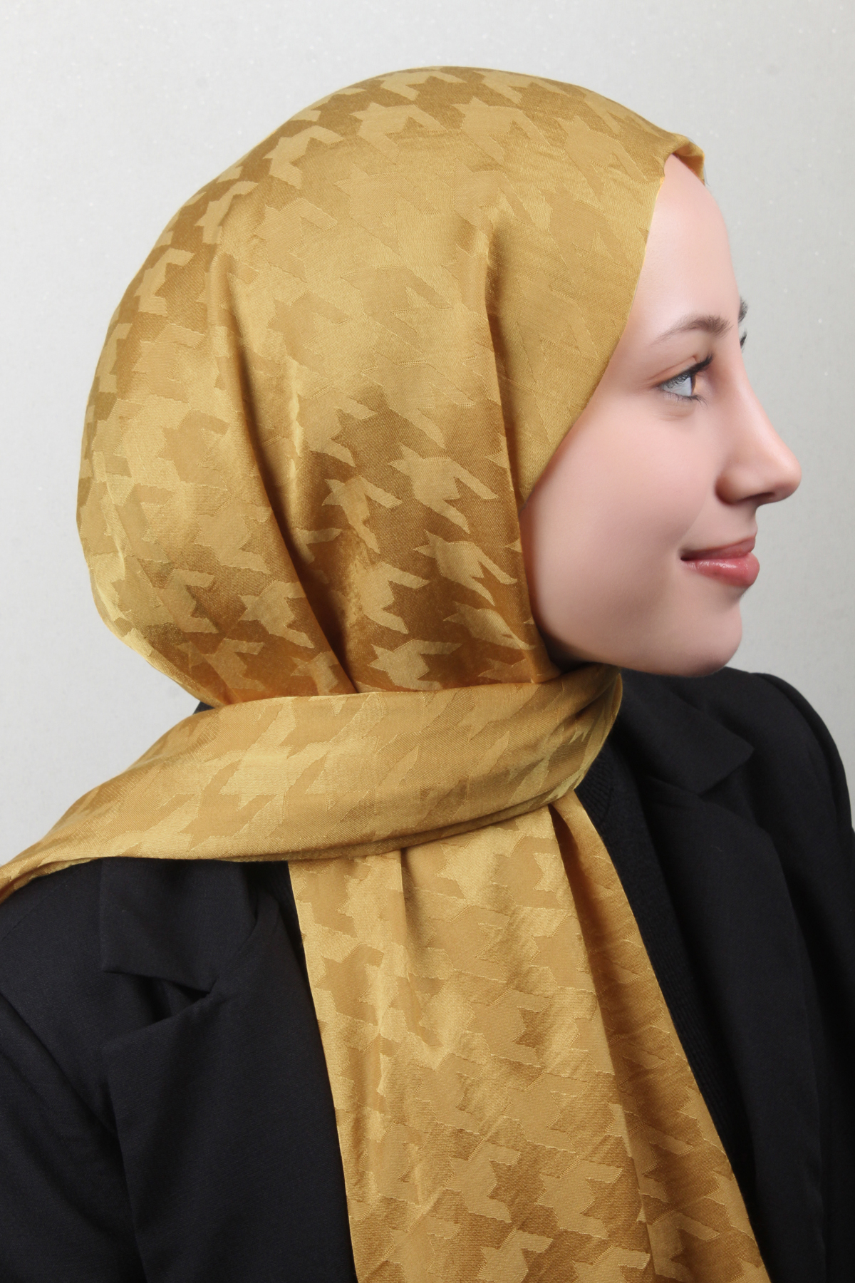 Pamuklu Jakar Şal 4110-12 Hardal