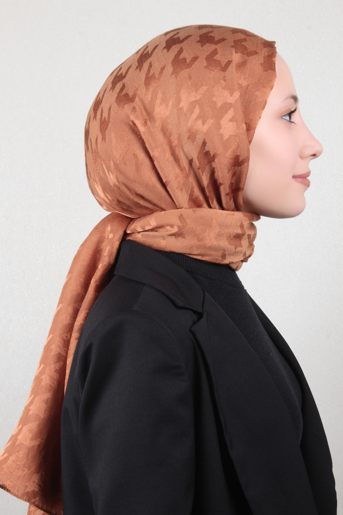 Pamuklu Jakar Şal 4110-14 Kiremit