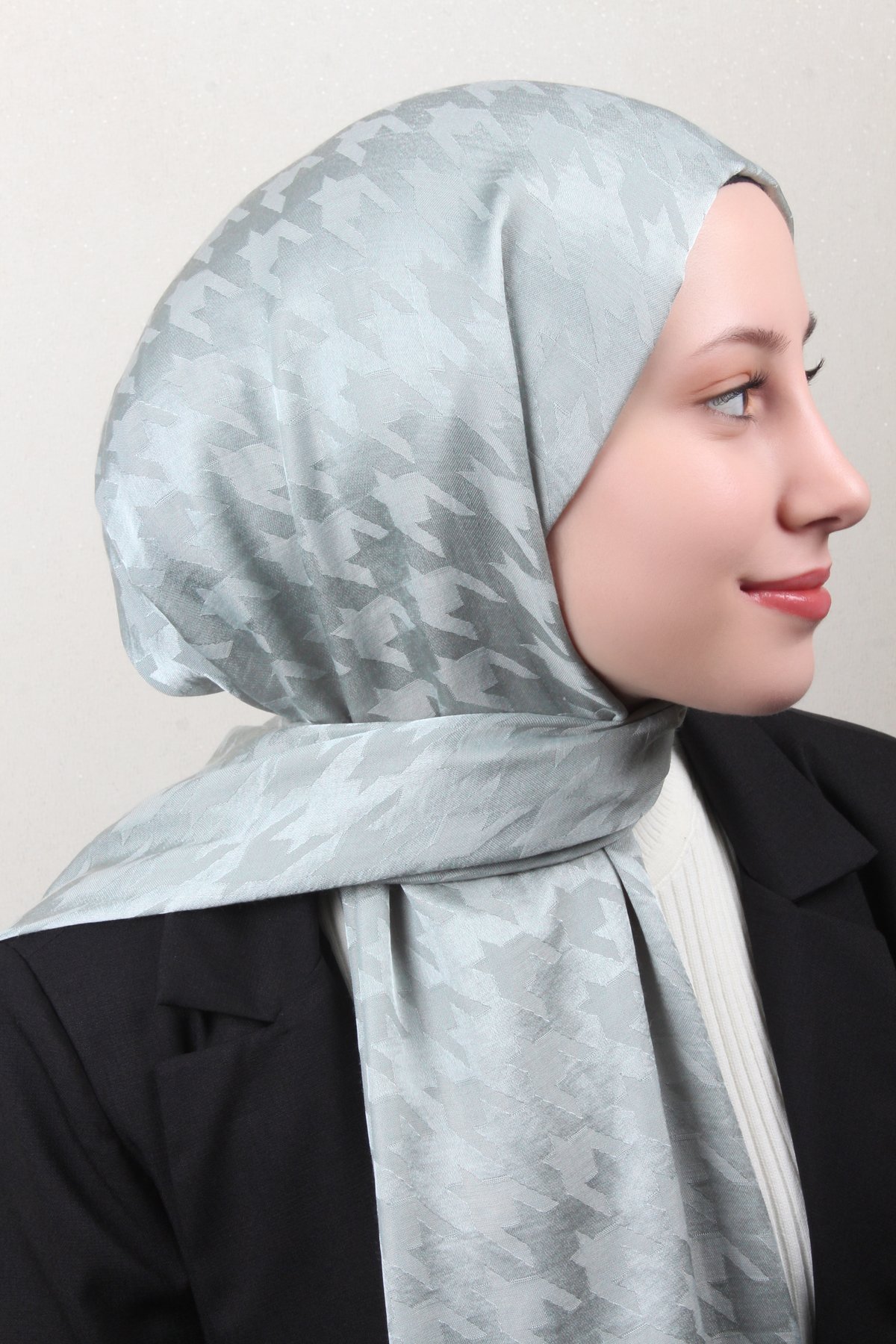 Pamuklu Jakar Şal 4110-18 Su Mavisi