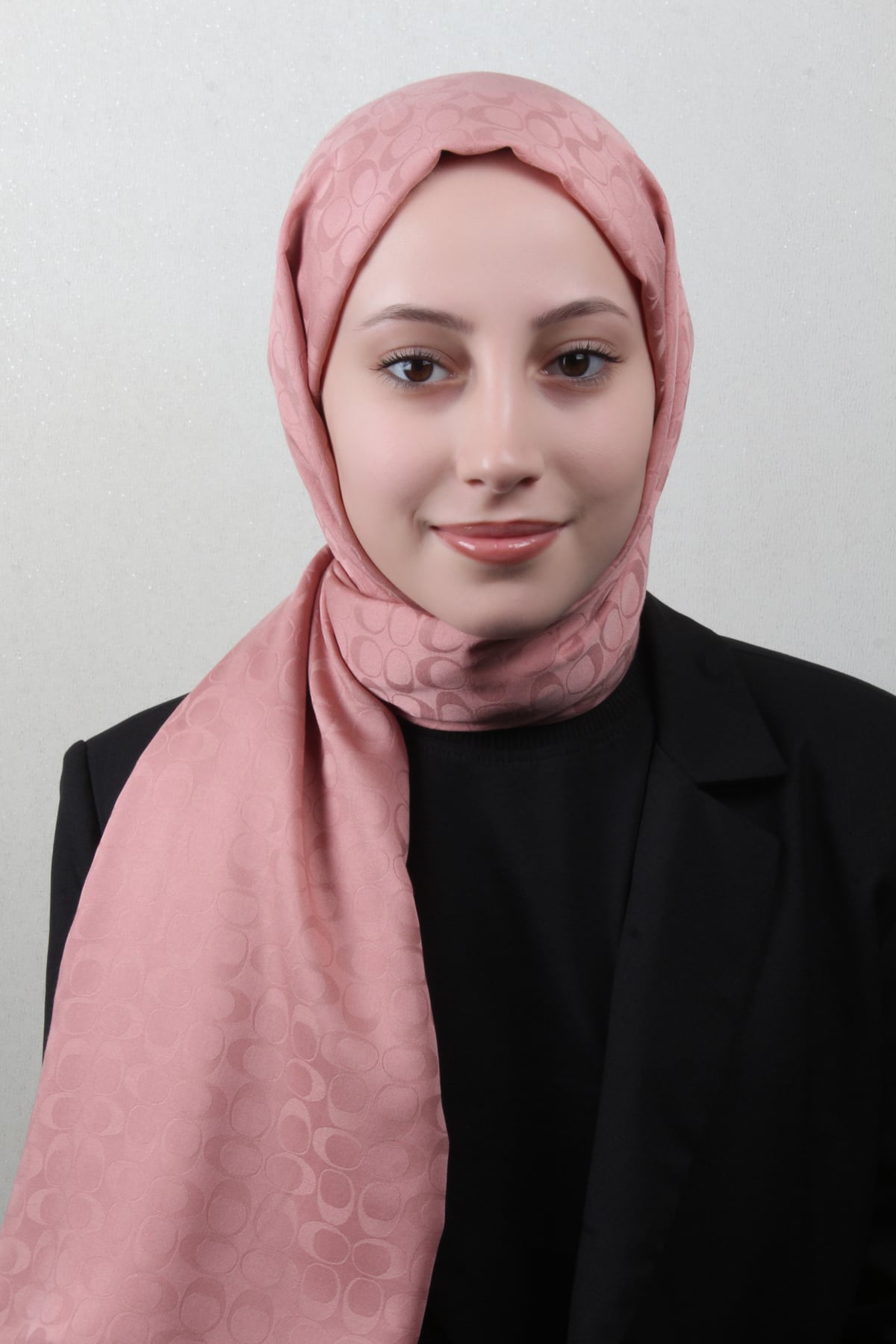 Pamuklu Jakar Şal 4113-28 Pudra