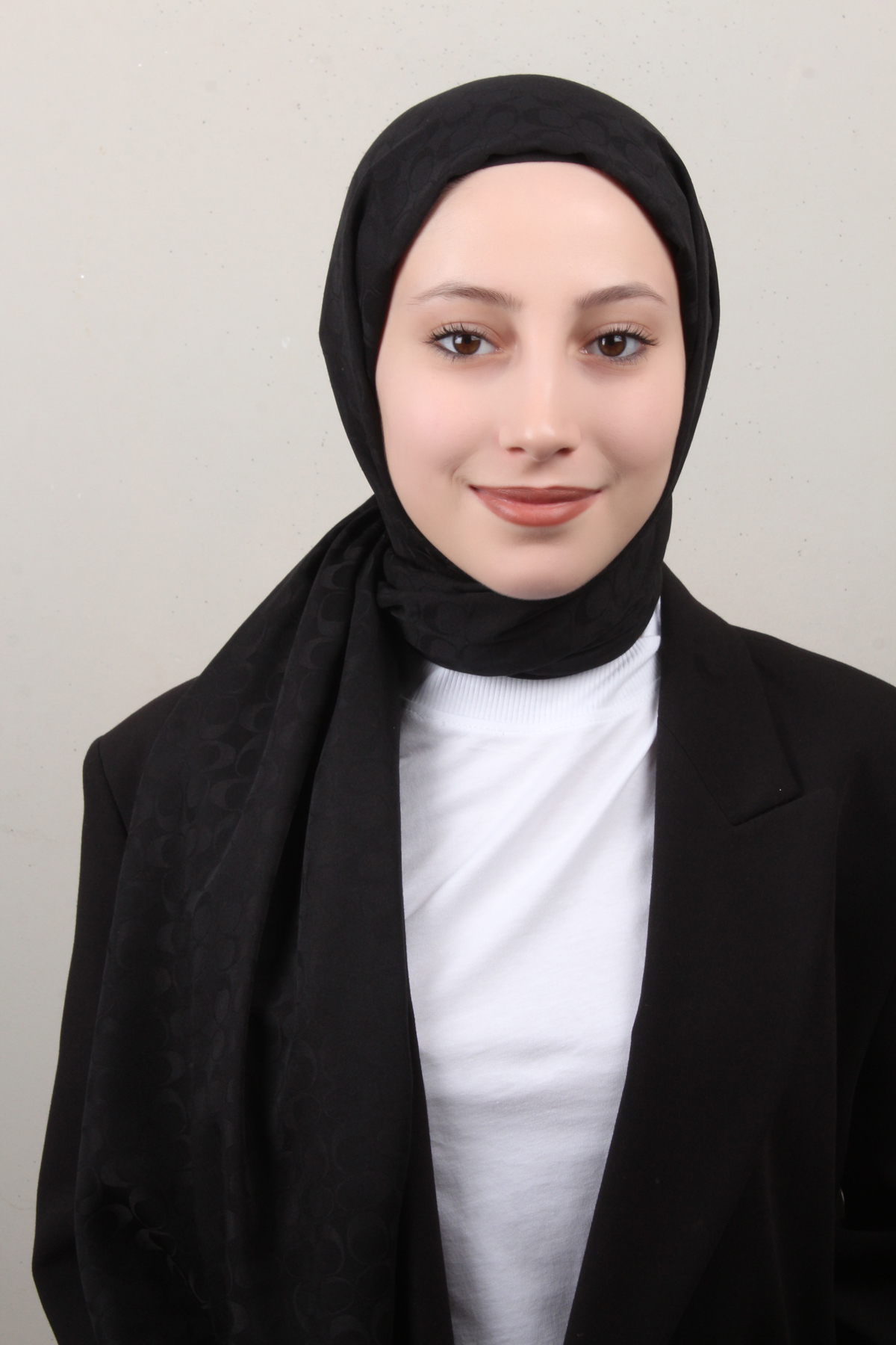 Pamuklu Jakar Şal 4113-6 Siyah