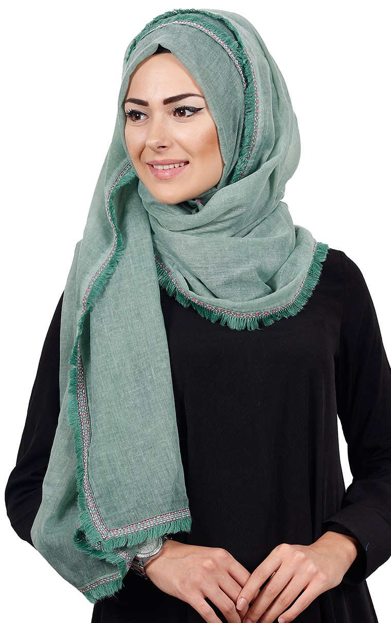 Şeritli Coton Şal 1250-1