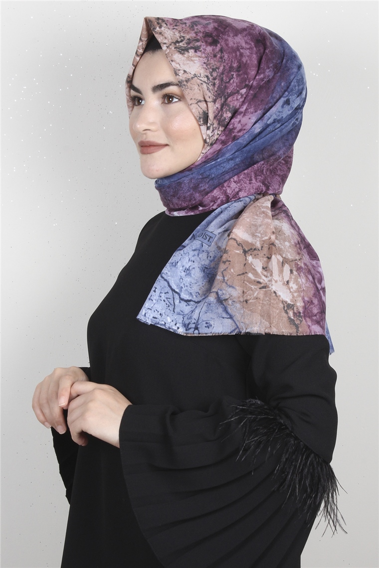 Pamuklu Serin Şal 2450-1 Mor