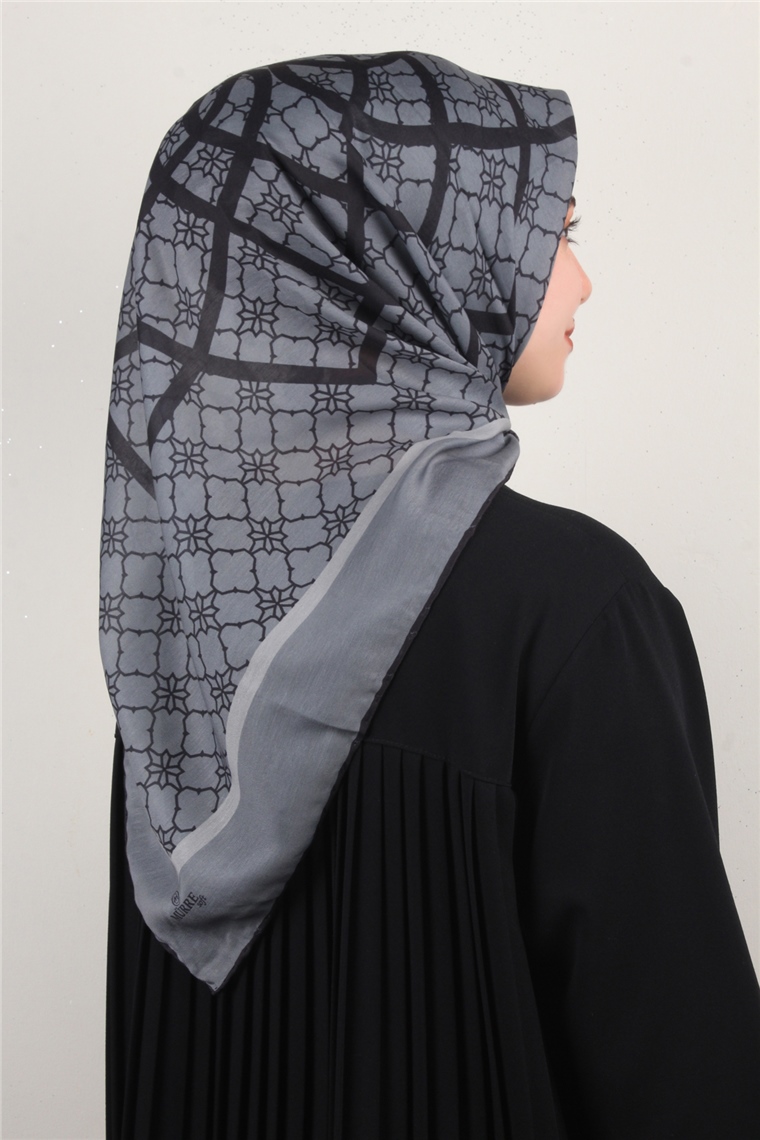 Pamuklu Soft Eşarp 3302-3 Füme