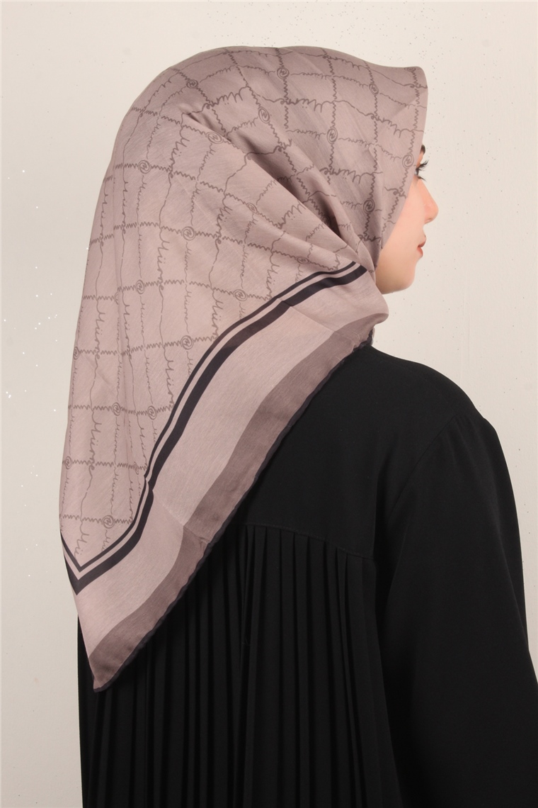 Pamuklu Soft Eşarp 3304-2 Sütlü Kahve