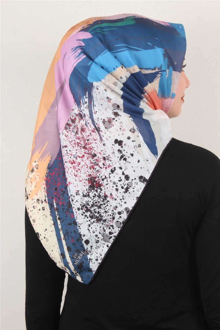 Pamuklu Soft Eşarp 3307-7 İndigo
