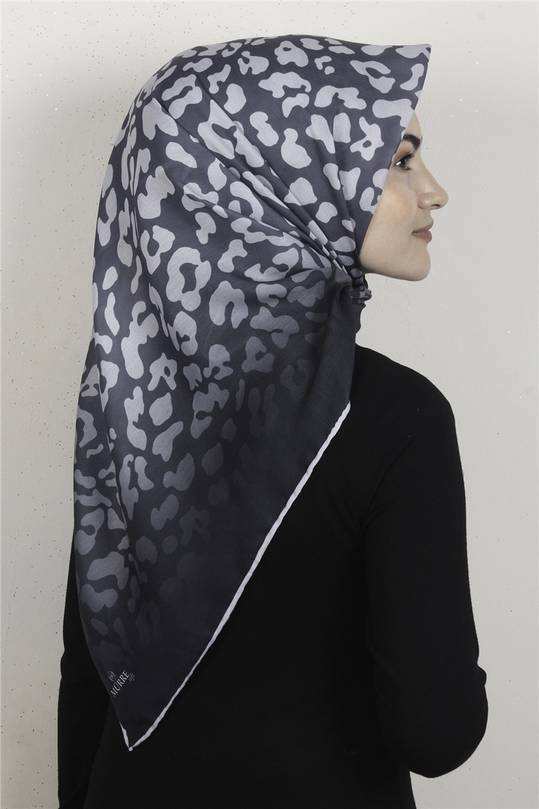 Pamuklu Soft Eşarp 3317-4 Füme
