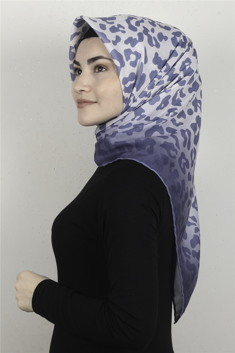 Pamuklu Soft Eşarp 3317-6 İndigo