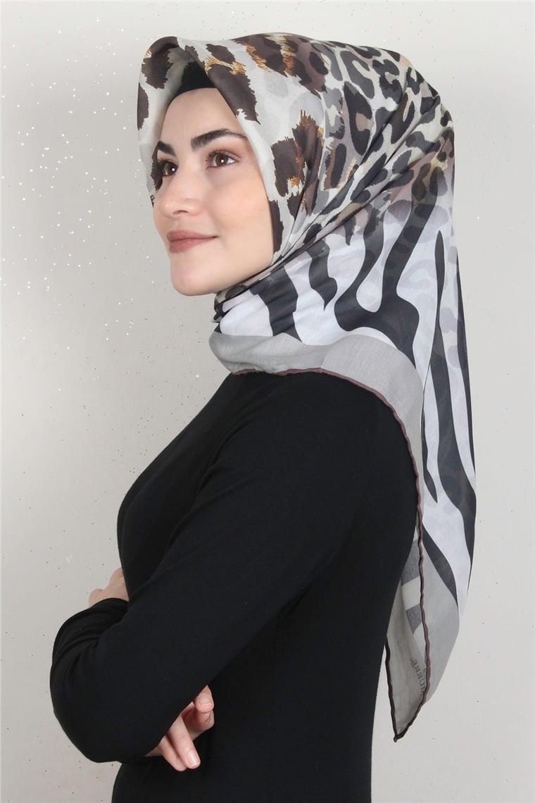 Pamuklu Soft Eşarp 3318-3 Taş