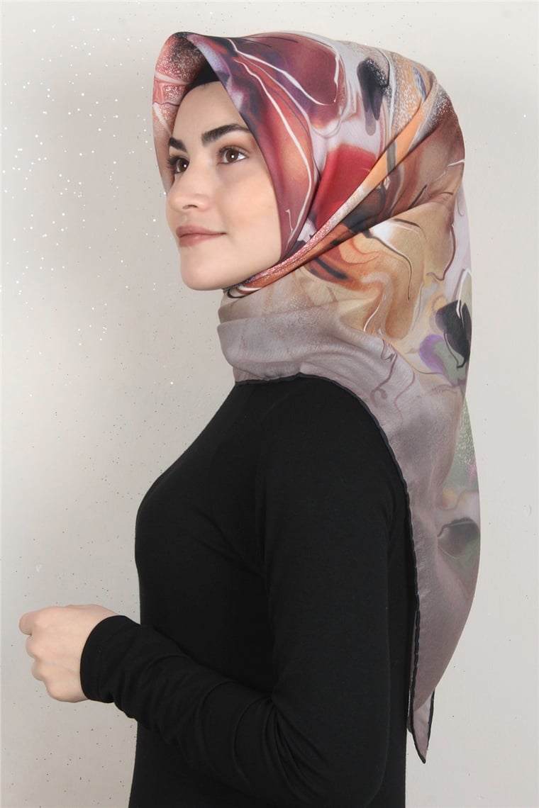 Pamuklu Soft Eşarp 3319-1 Toprak