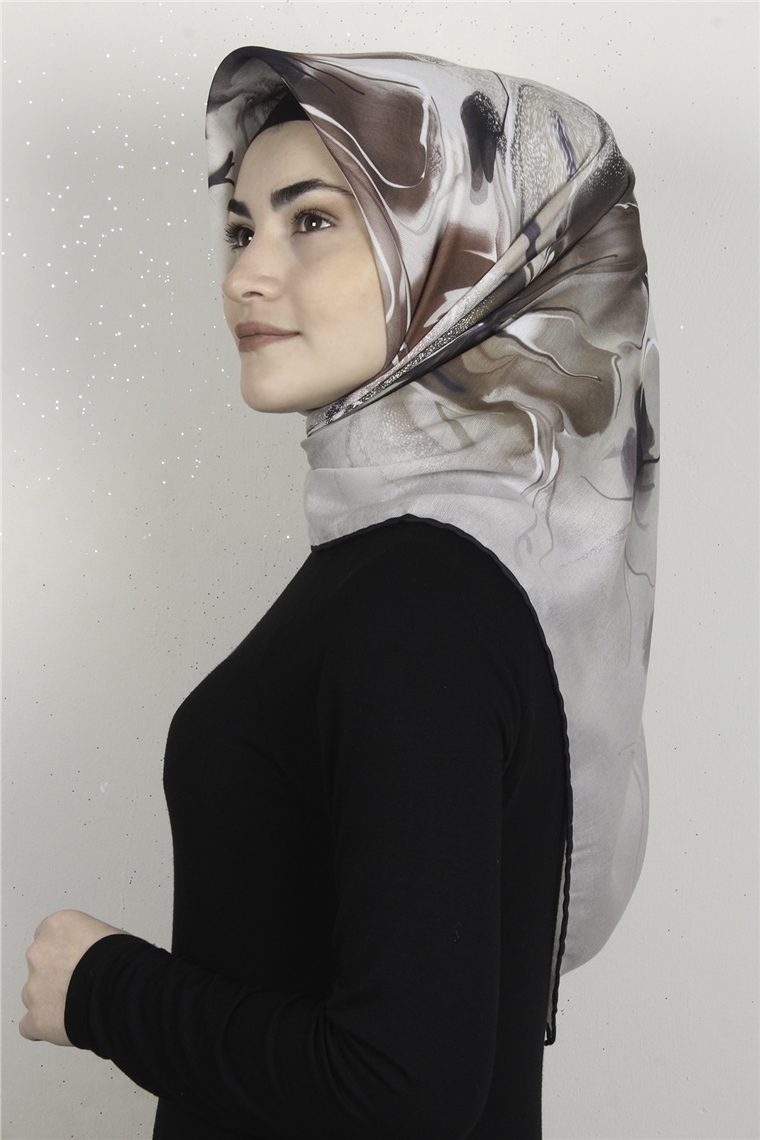 Pamuklu Soft Eşarp 3319-2 Taş