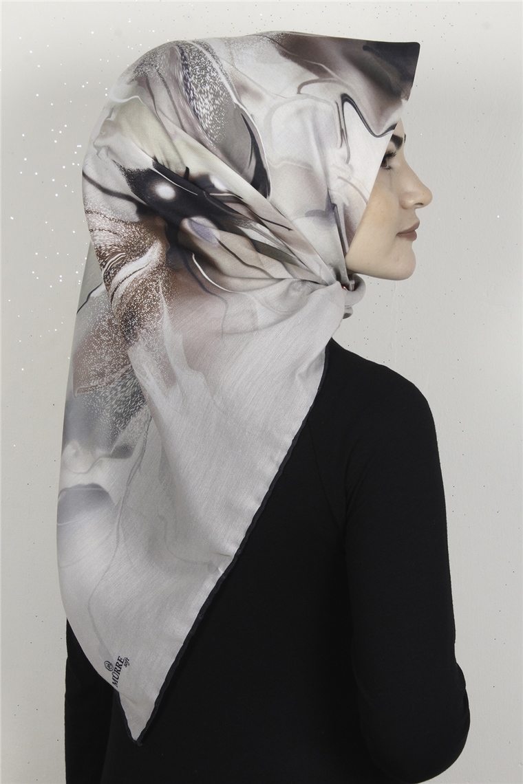 Pamuklu Soft Eşarp 3319-2 Taş