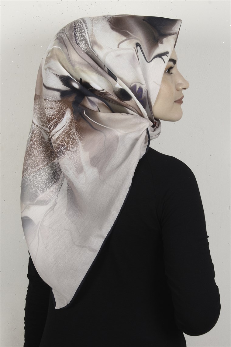 Pamuklu Soft Eşarp 3319-8 Bej