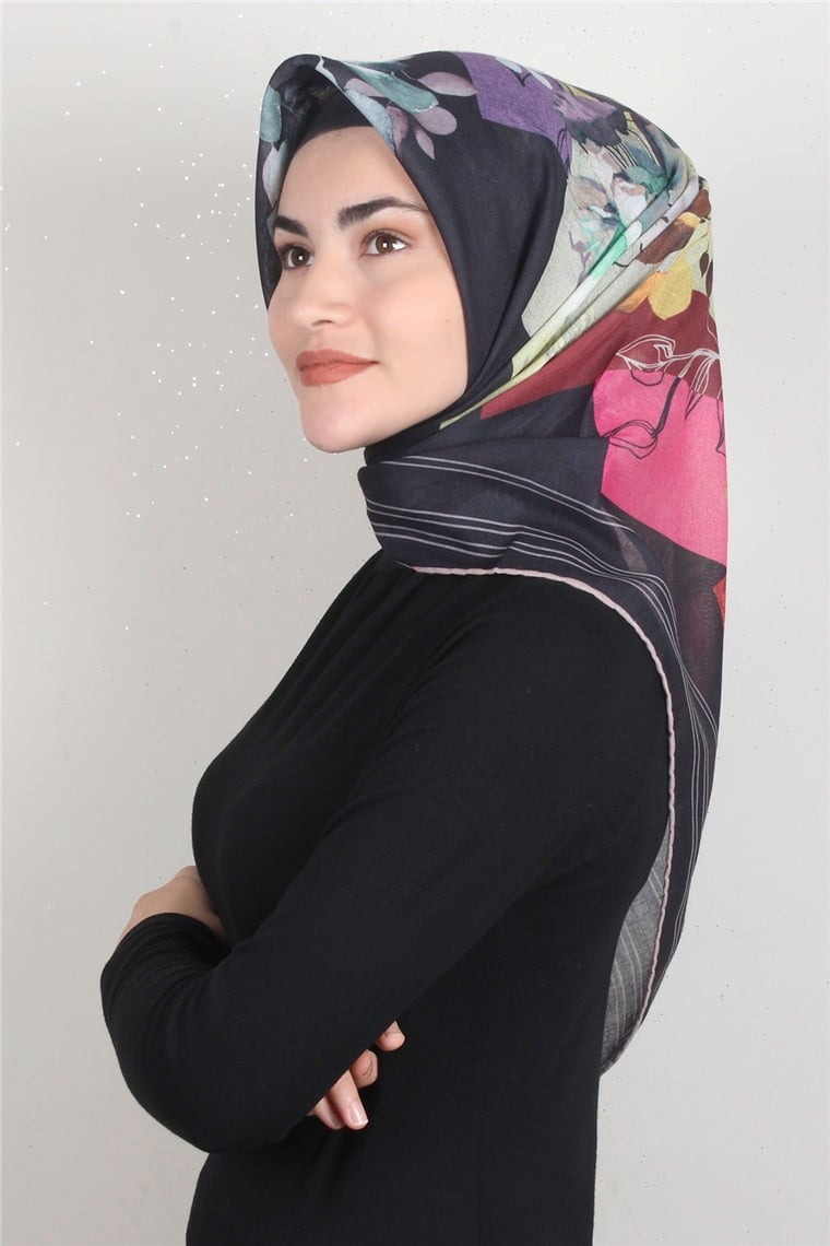Pamuklu Soft Eşarp 3325-5 Desenli