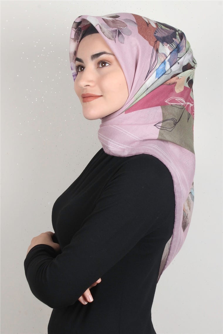 Pamuklu Soft Eşarp 3325-6 Desenli