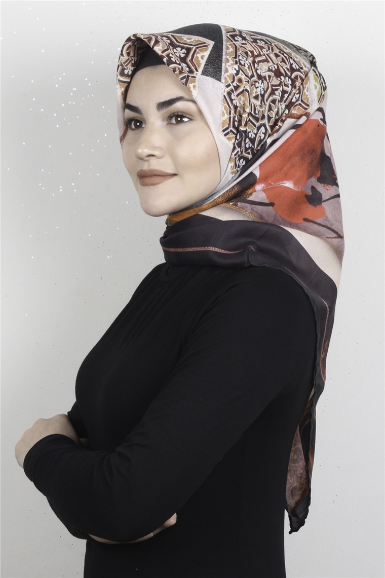 Pamuklu Soft Eşarp 3327-1 Siyah