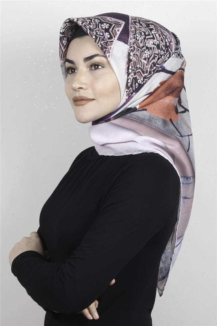 Pamuklu Soft Eşarp 3327-10 Pembe