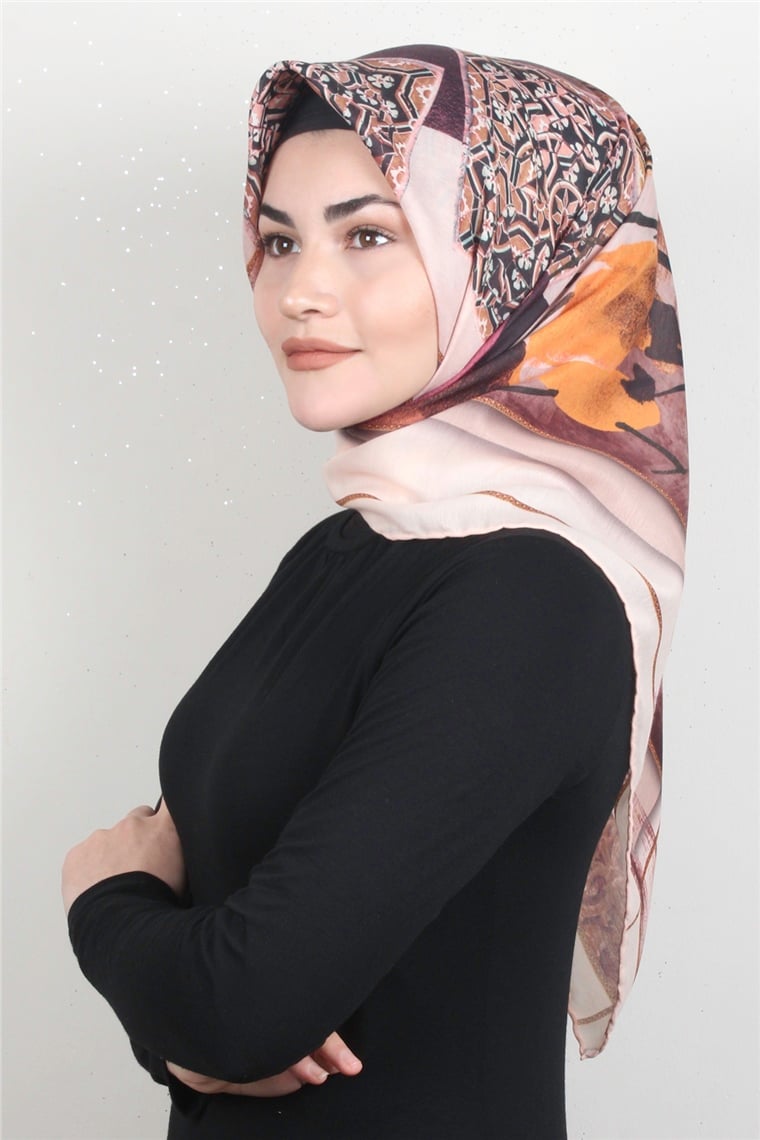 Pamuklu Soft Eşarp 3327-2 Somon