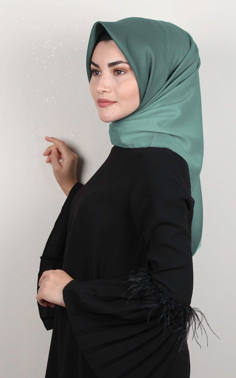 Pamuklu Soft Eşarp 3331-7 Küf Yeşili