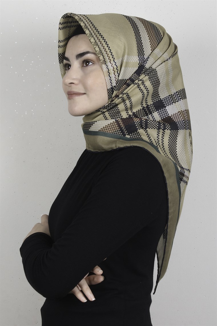 Pamuklu Soft Eşarp 3335-16 Hardal