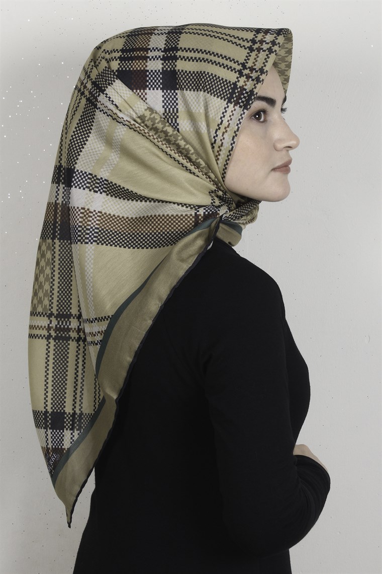 Pamuklu Soft Eşarp 3335-16 Hardal