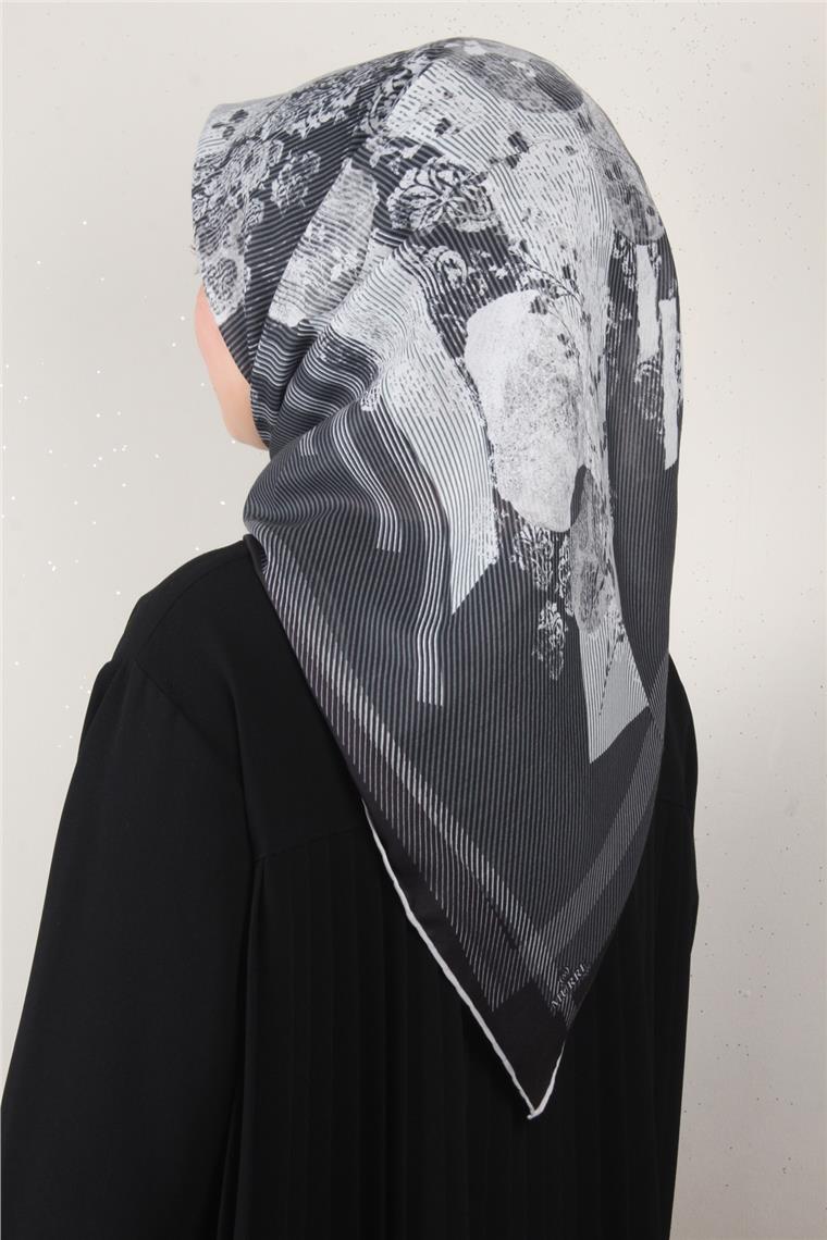 Pamuklu Soft Eşarp 3339-6 Siyah