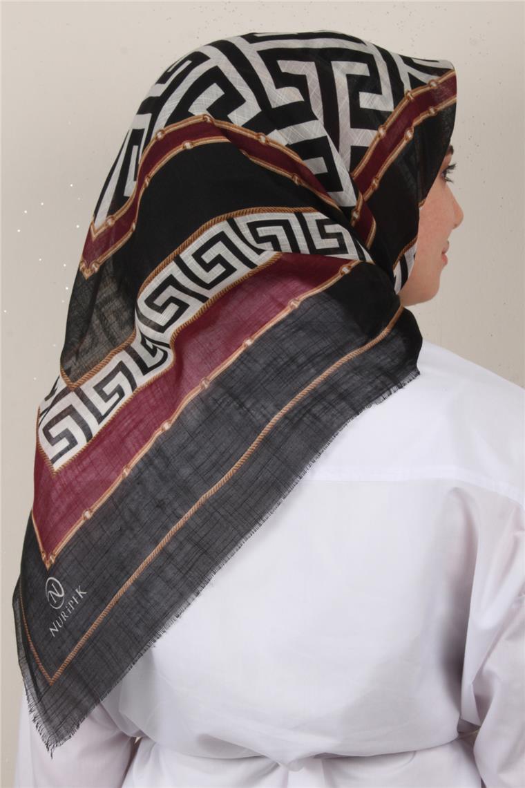 Pamuklu Trend Eşarp 9807-3 Bordo