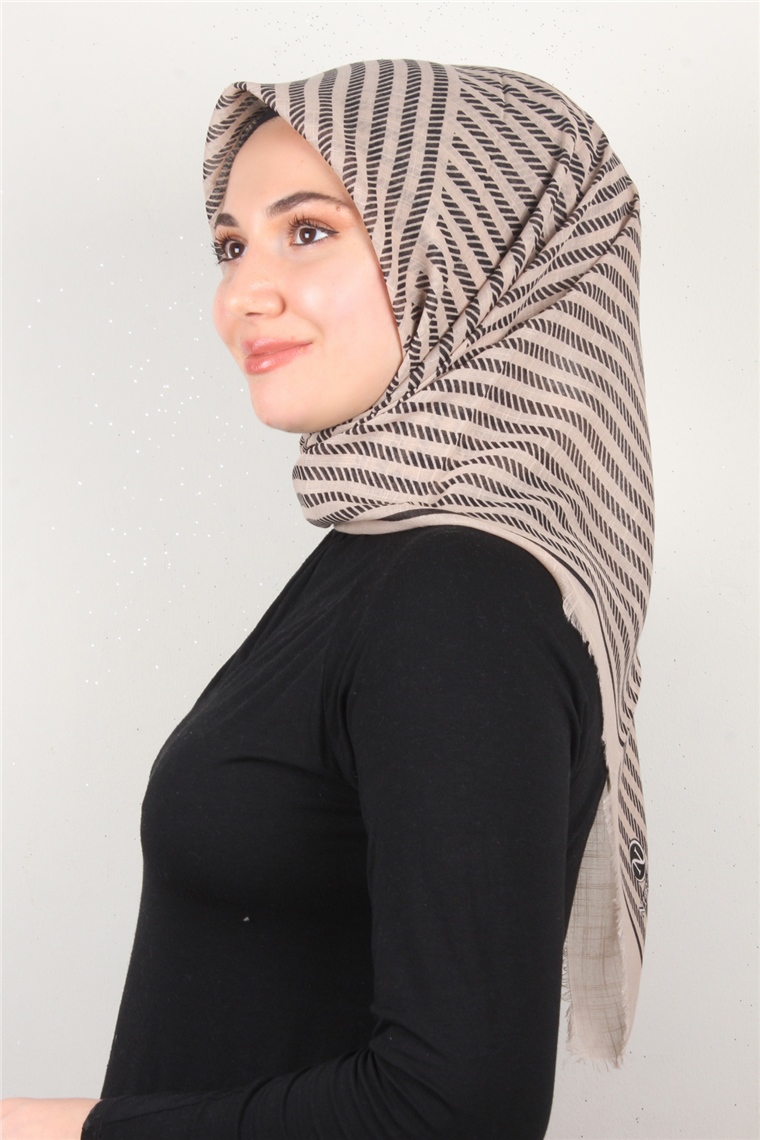 Pamuklu Trend Eşarp 9903-4 Bej