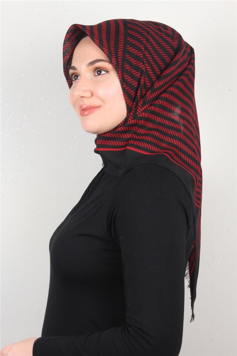Pamuklu Trend Eşarp 9903-5 Kırmızı