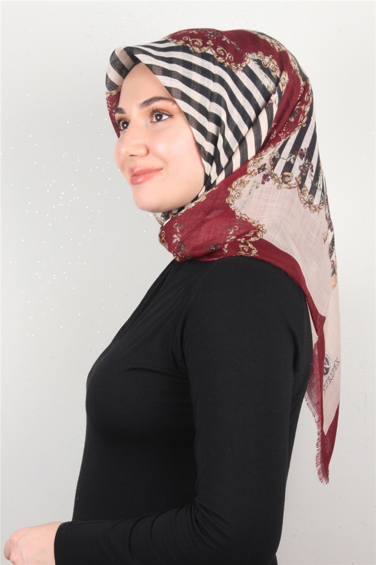 Pamuklu Trend Eşarp 9904-1 Bordo