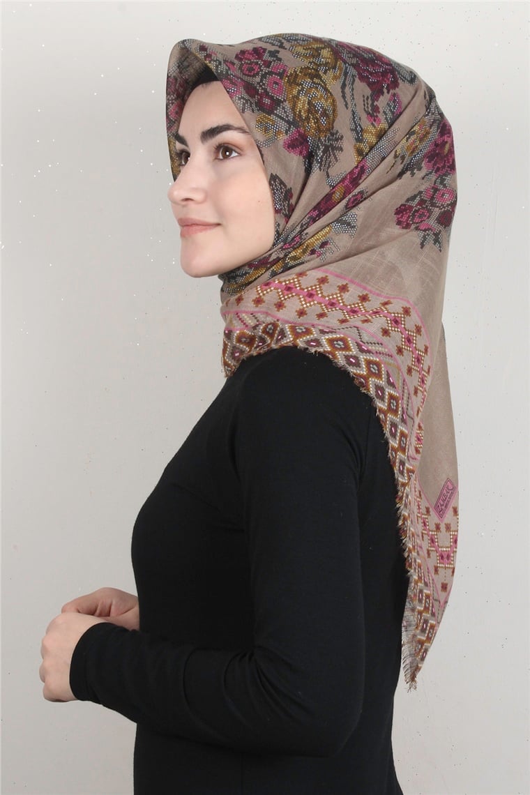 Pamuklu Trend Eşarp 9907-4 Toprak