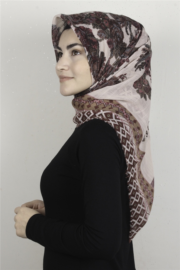 Pamuklu Trend Eşarp 9907-6 Nude