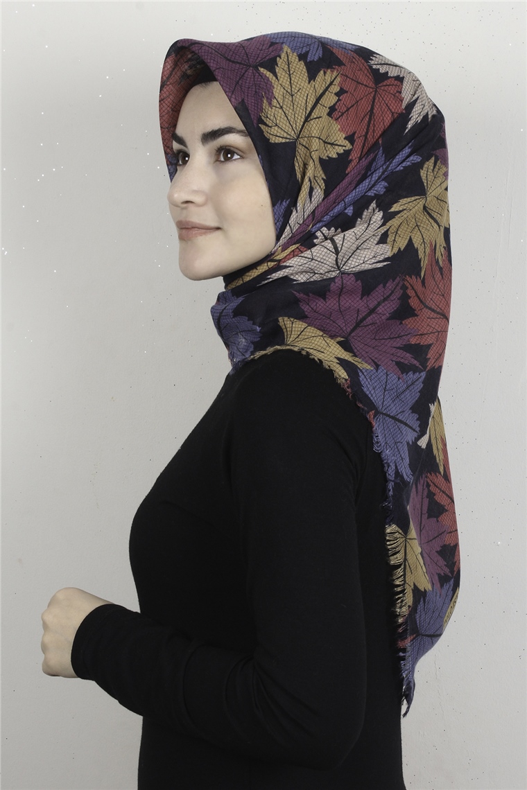 Pamuklu Trend Eşarp 9908-5 Lacivert