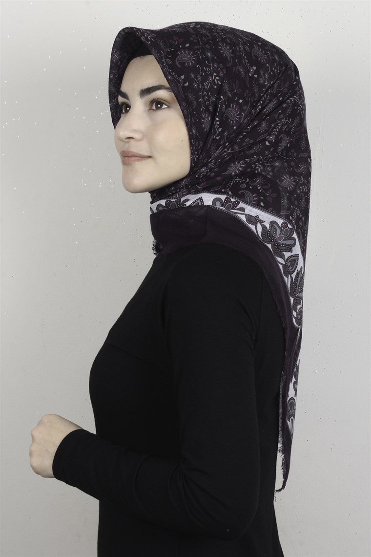 Pamuklu Trend Eşarp 9910-5 Mürdüm
