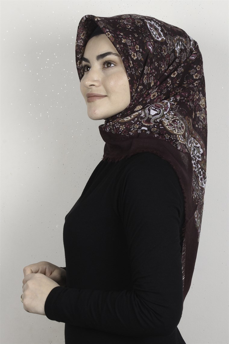 Pamuklu Trend Eşarp 9911-13 Mürdüm