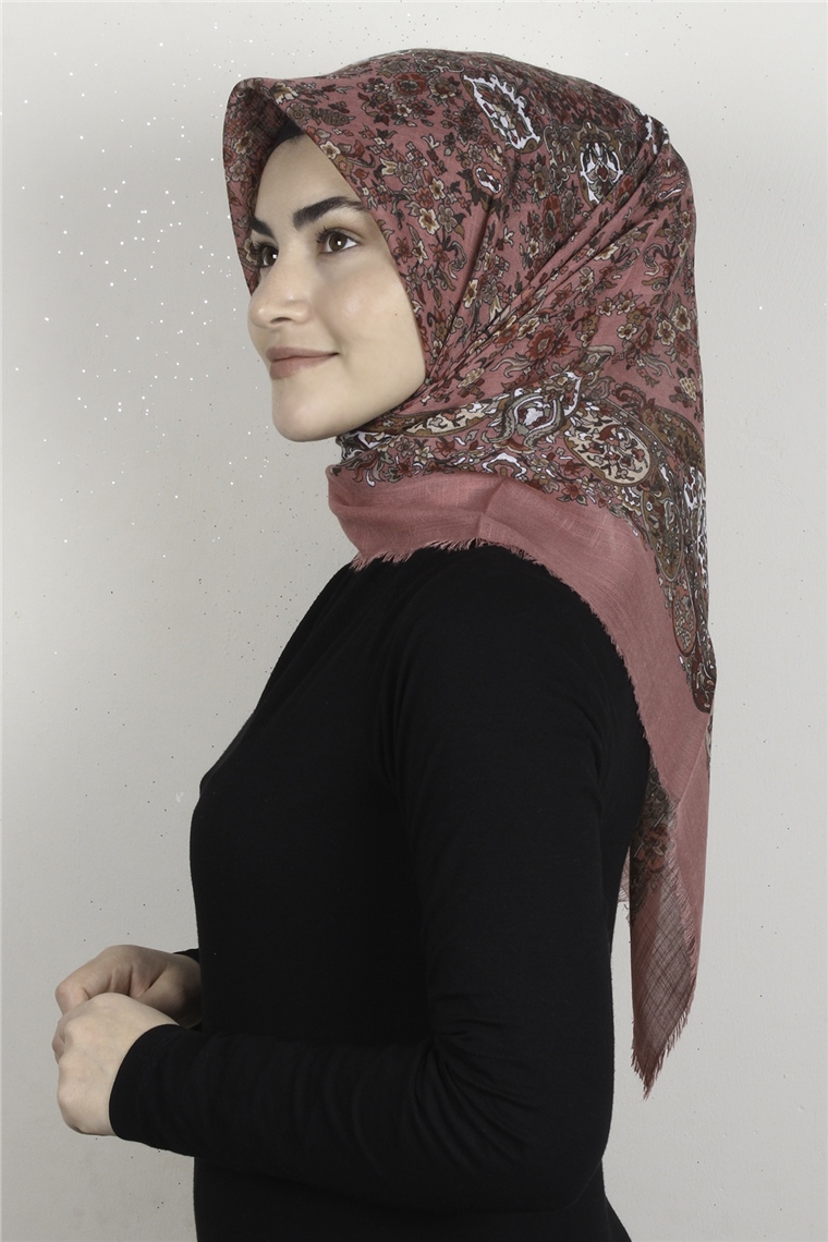 Pamuklu Trend Eşarp 9911-9 Koyu Pembe