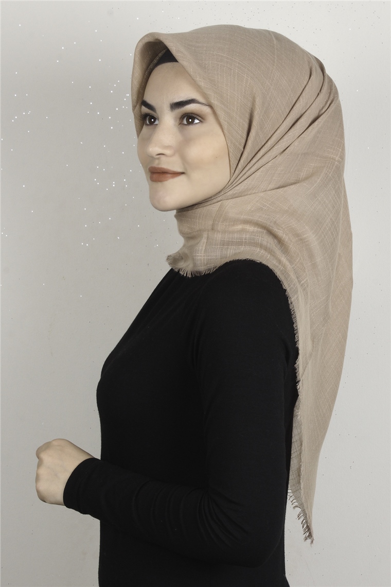 Pamuklu Trend Eşarp 9914-35 Koyu Bej