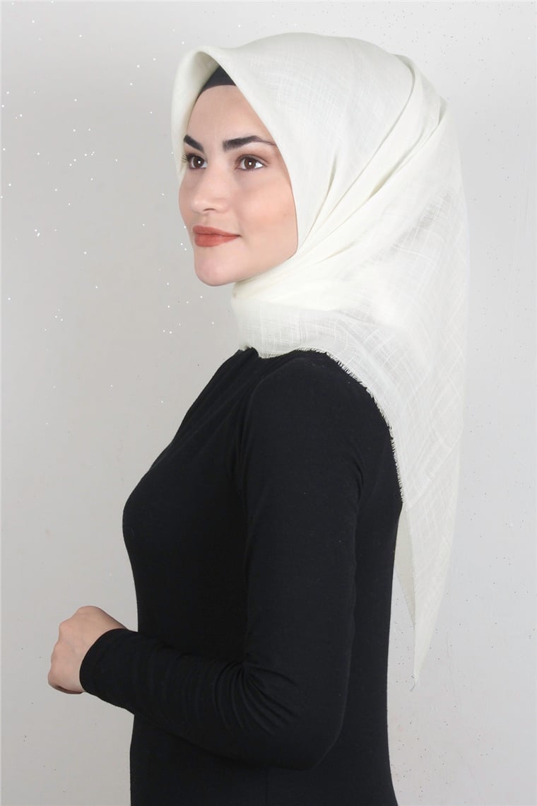 Pamuklu Trend Eşarp 9914-39 Krem
