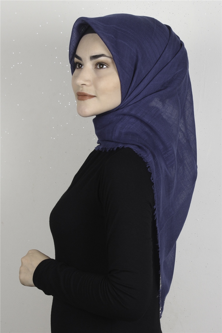 Pamuklu Trend Eşarp 9914-43 Lacivert