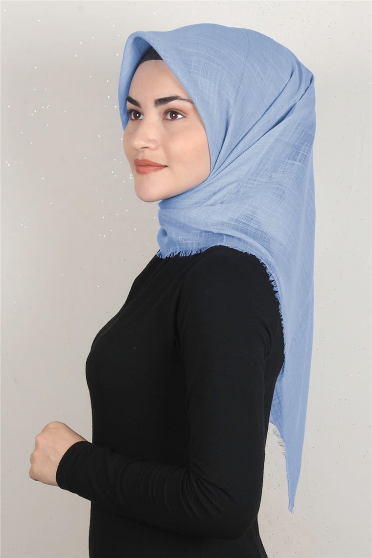 Pamuklu Trend Eşarp 9914-7 Bebe Mavisi