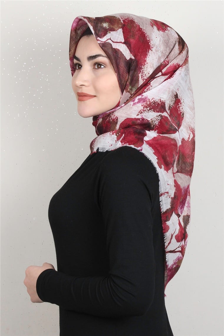 Pamuklu Trend Eşarp 9916-15 Vişne Çürüğü