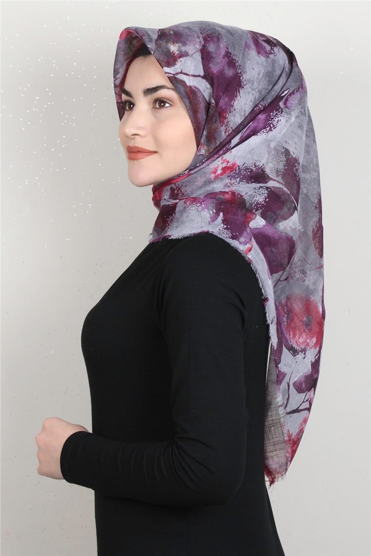 Pamuklu Trend Eşarp 9916-16 Füme