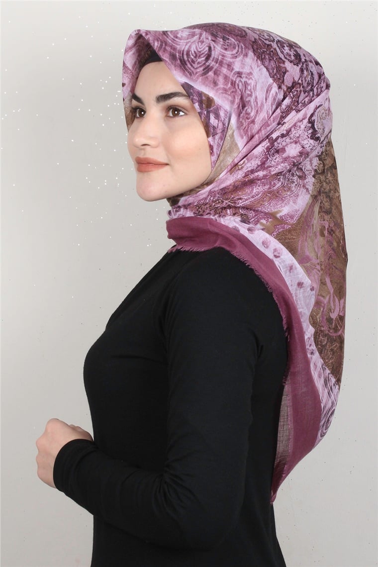 Pamuklu Trend Eşarp 9918-14 Gül Kurusu