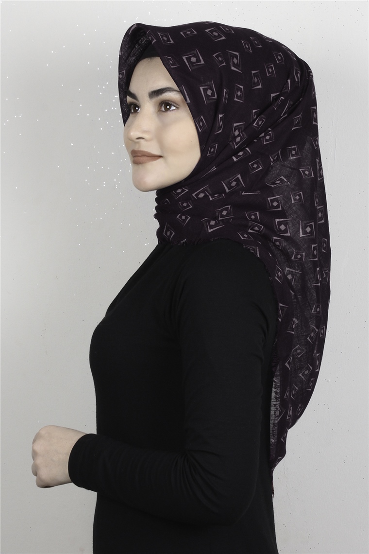 Pamuklu Trend Eşarp 9919-11 Mürdüm