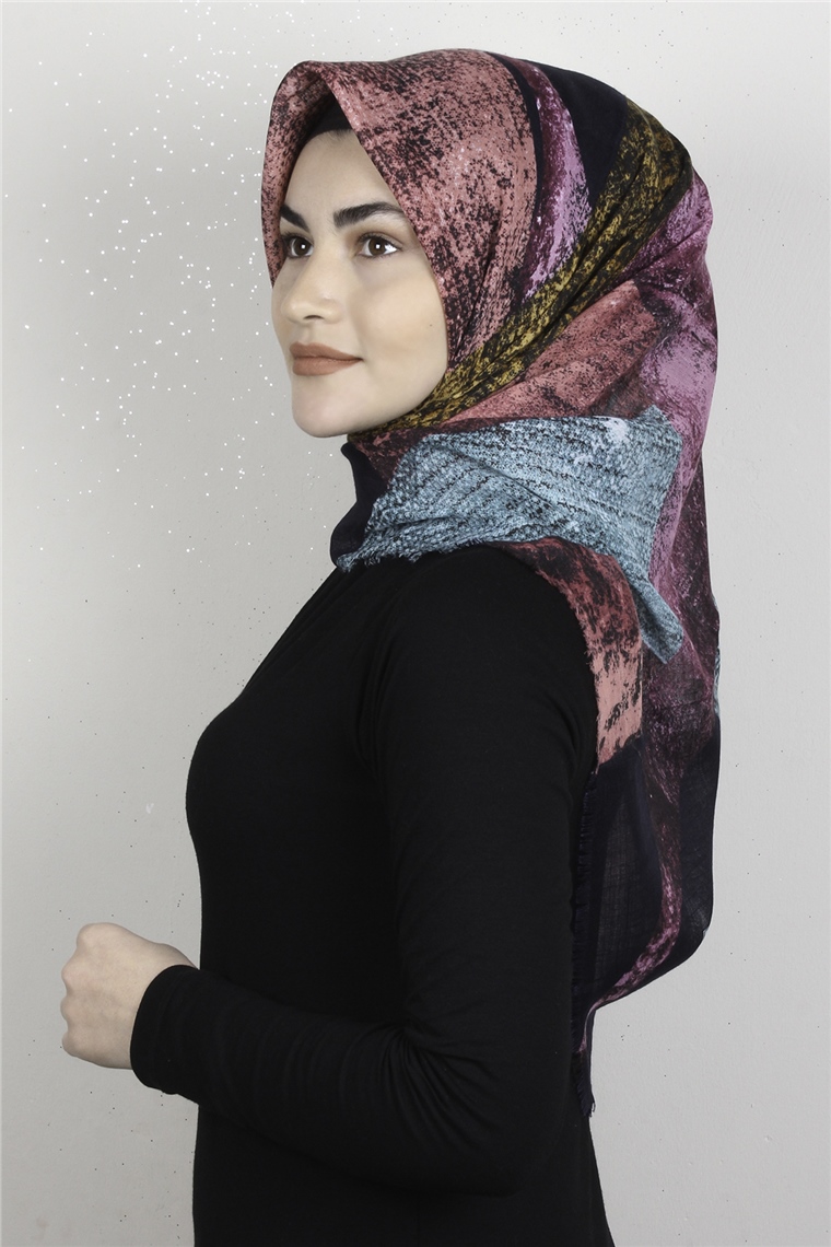 Pamuklu Trend Eşarp 9920-3 Lacivert